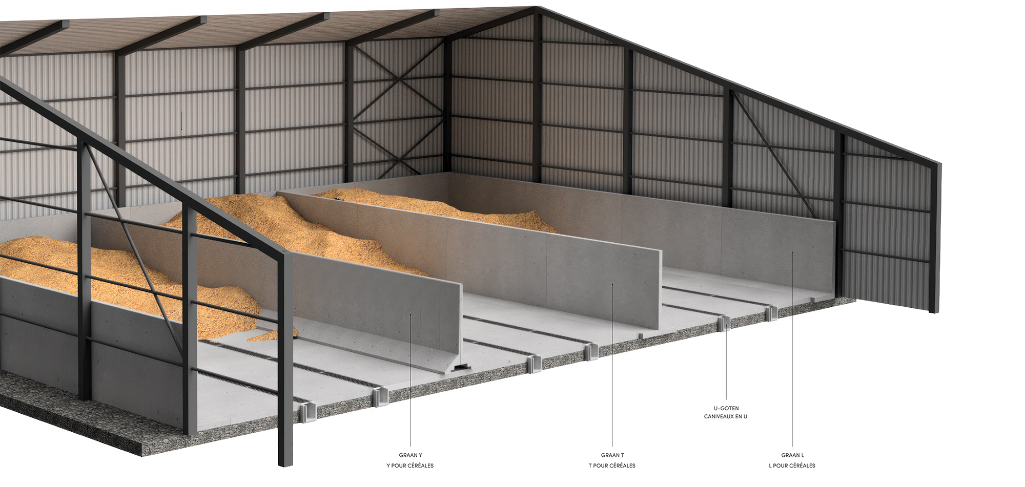 Stockage de materi&egrave;le en vrac