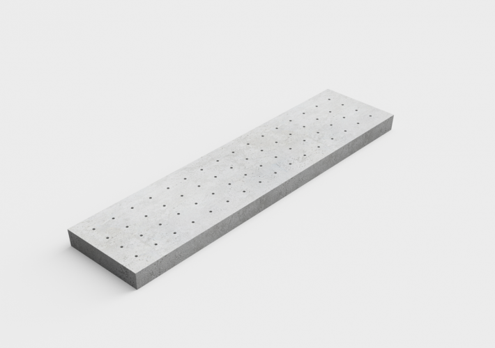 Perforated slat